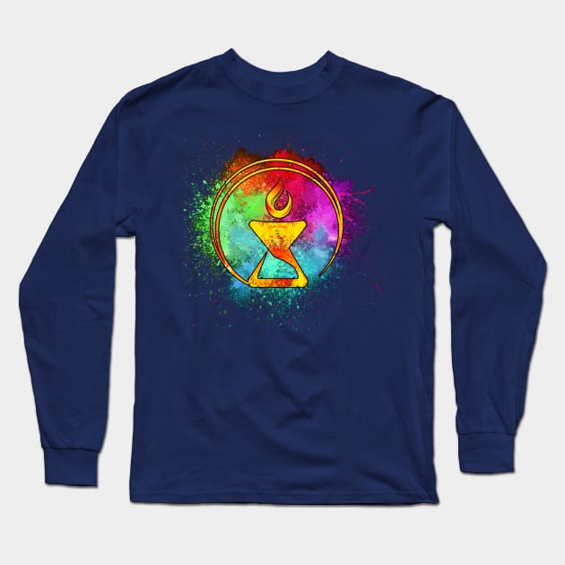 Small Print Splash Chalice Long Sleeve T-Shirt by IAmUU